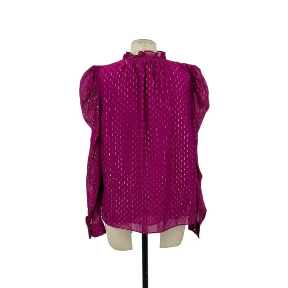 Generation Love Lou Blouse in Magenta Gold‎ Metallic Size Large - Picture 6 of 9
